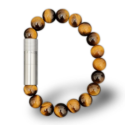 Пробойник-браслет для сигар Stainless steel 316L, Tiger Eye 10 мм.