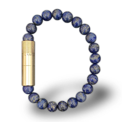 Пробойник-браслет для сигар Gold plated 18K, Lapis Lazuli