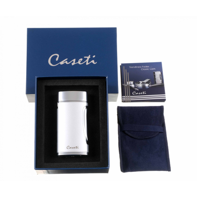 Зажигалка Caseti сигарная турбо (двойное пламя), серебристая CA583-3