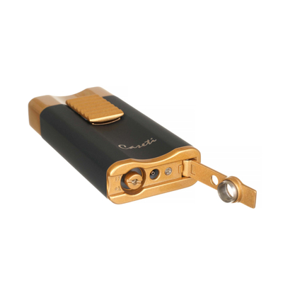 Зажигалка Caseti сигарная, турбо, черно-золотистая CA558-5