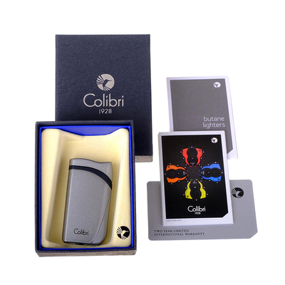 Зажигалка сигарная Colibri Falcon, серый металлик LI310T11