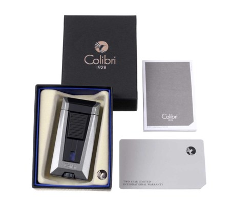 Зажигалка сигарная Colibri Stealth (тройное пламя), серый металлик LI900T7