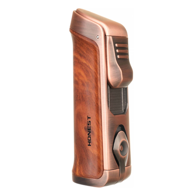 Зажигалка сигарная Honest, тройное пламя, с пробойником, бронза 787-Bronze