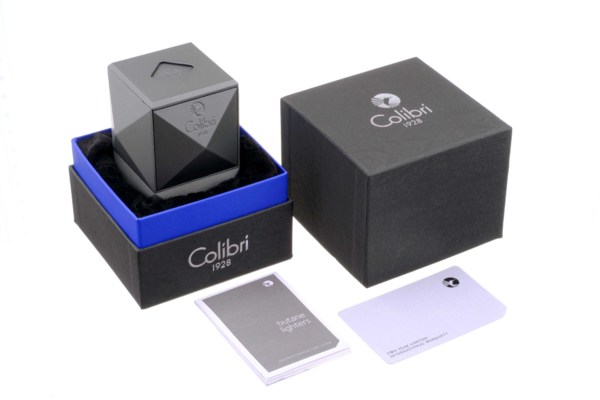 Зажигалка настольная Colibri Quasar, тройное турбопламя, Оружейная сталь LI710T3
